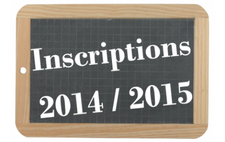 Inscriptions saison 2014/2015 :