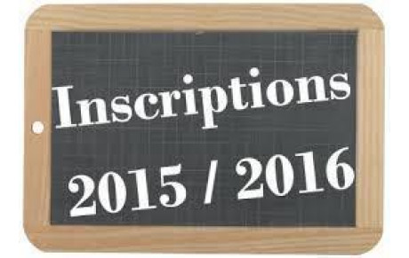 Inscriptions 2015/2016