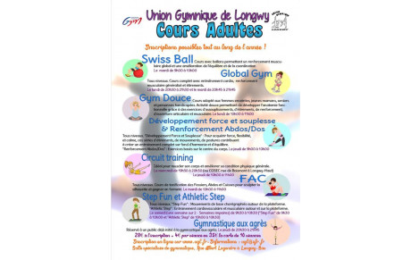 Cours adultes : Nouveautés saison 2015/2016